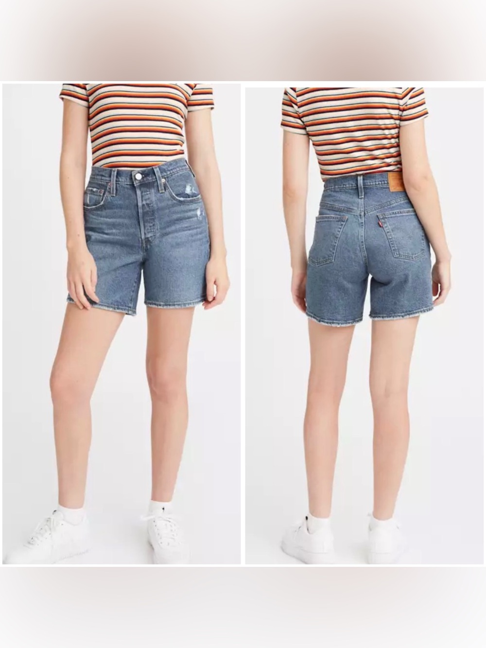 Levi's 501 Mid Thigh Denim Shorts, 25